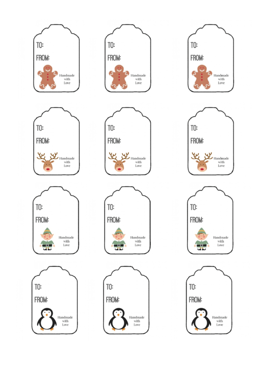 Christmas Label Template Printable pdf