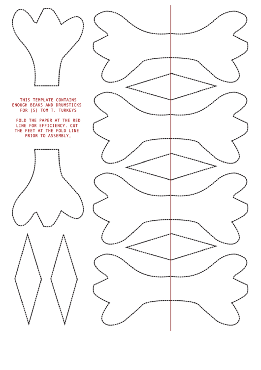 Turkey Beak And Drumstick Templates Printable pdf
