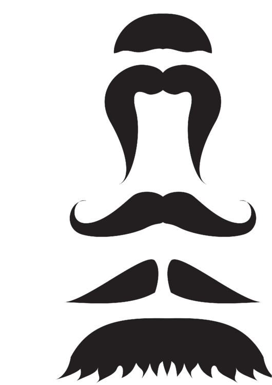 Black Mustache Template Printable pdf