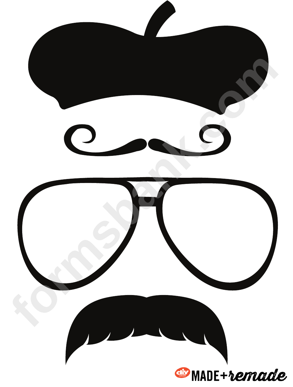 Mustache, Hat, Glasess Templates