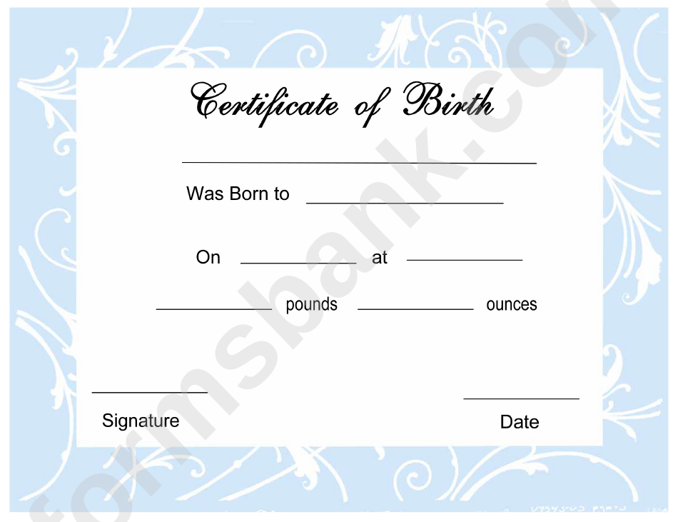 Birth Certificate Template