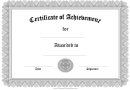 Certificate Of Achievement