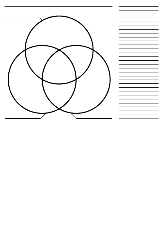 3-Circle Venn Diagram Template Printable pdf
