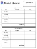 Physical Education Record Keeping Form
