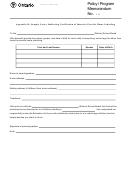 Policy / Program Memorandum Form