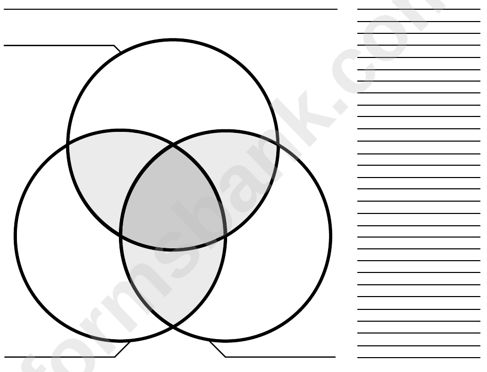 3-Circle Venn Diagram Template