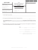 Application For Withdrawal - Domestic