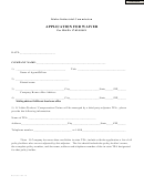 Application For Waiver