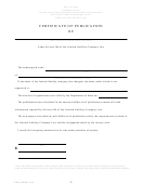 Fillable Certificate Of Publication Printable pdf