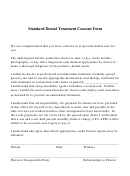Standard Dental Treatment Consent Form