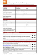Sublease Application Form - Existing Tenant