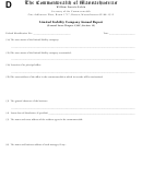 Limited Liability Company Annual Report Form - The Commonwealth Of Massachusetts