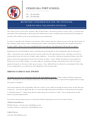Athletic Consent Form - Cedar Hill Prep School Printable pdf