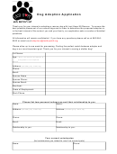 Fillable Dog Adoption Application - Last Hope K9 Rescue Printable pdf