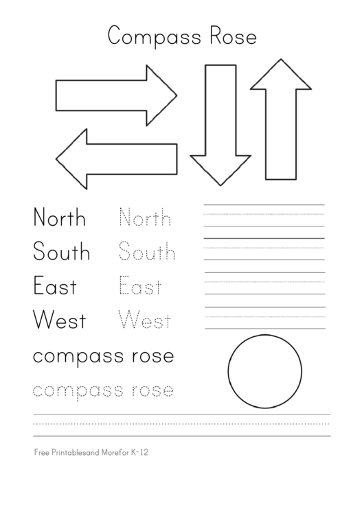 Compass Rose Template Printable pdf