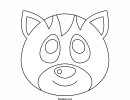 Raccoon Mask Template To Color