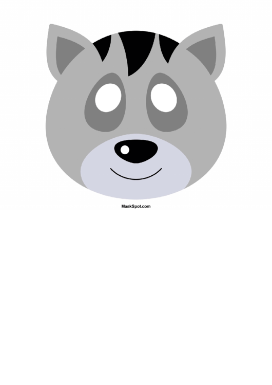 Raccoon Mask Template