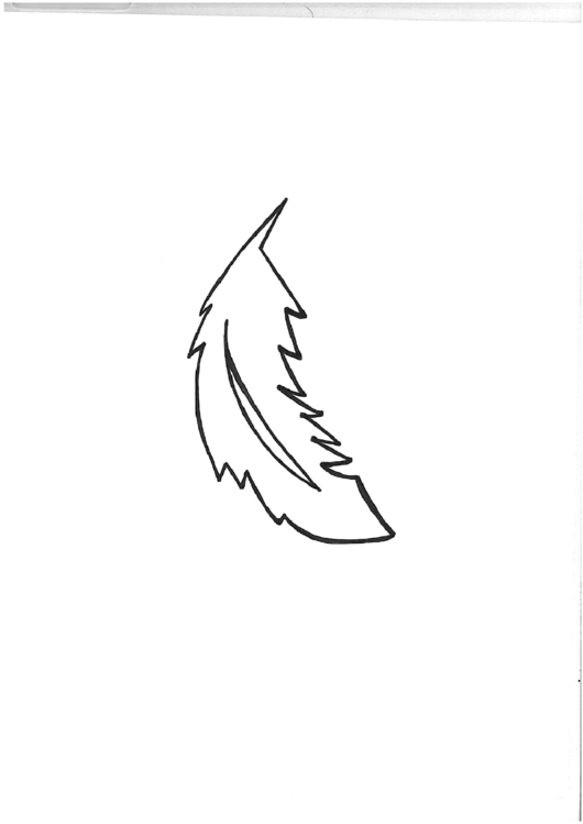 Feather Template printable pdf download