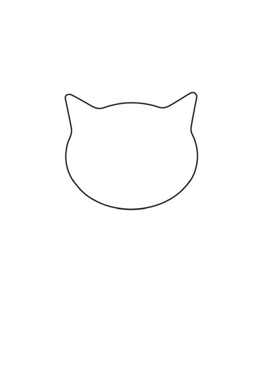 Cat Face Template Printable pdf