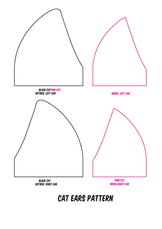 Cat Ears Pattern Printable pdf