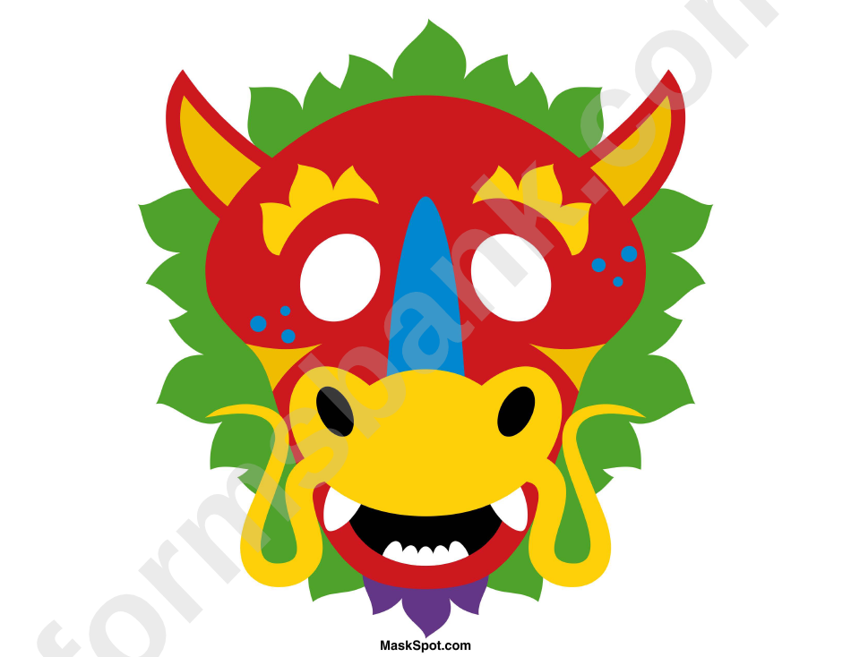Dragon Mask Template