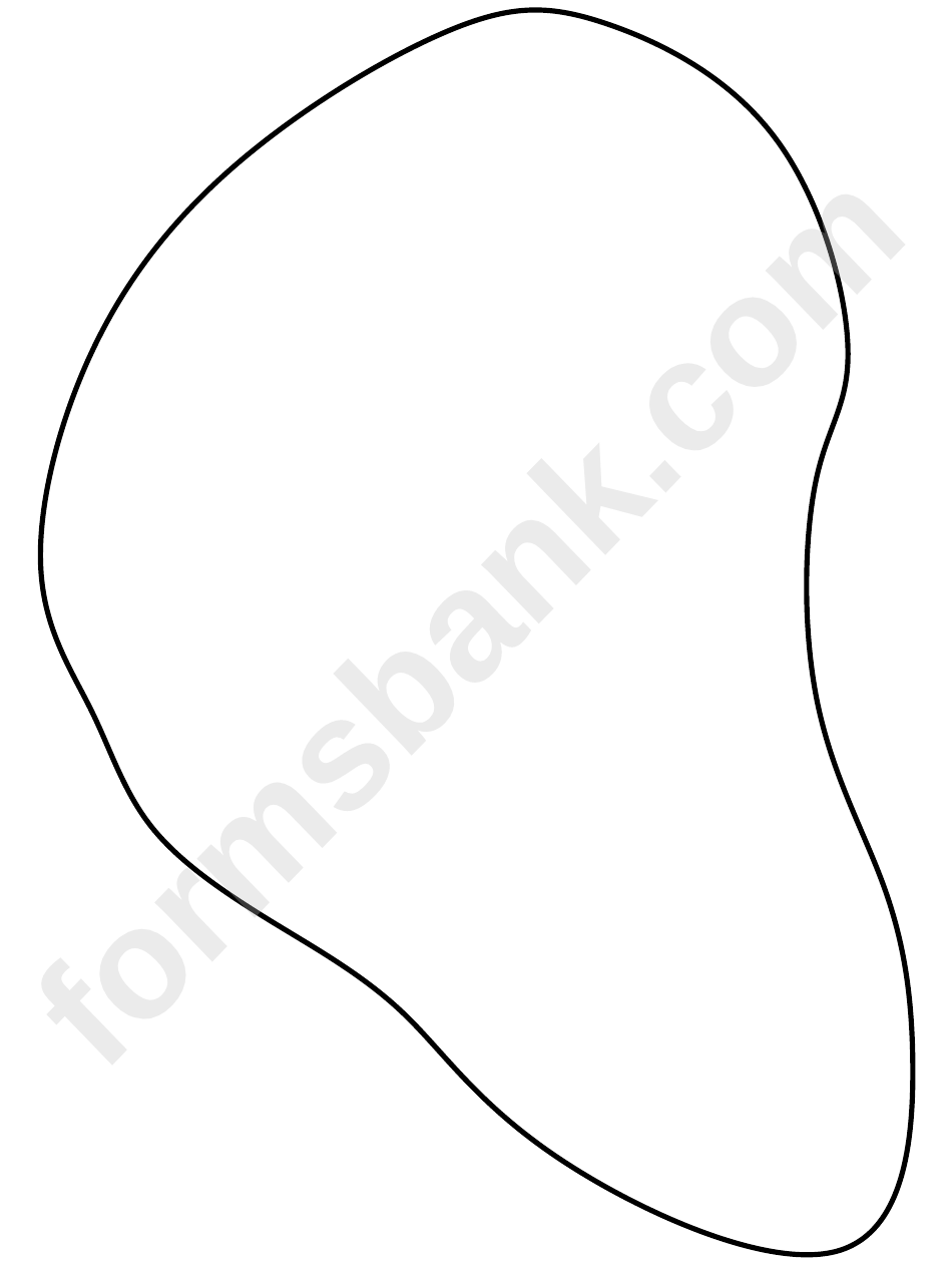 Large Elephant Ear Template printable pdf download