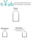 Gingerbread House Door, Windows And Shutters Template