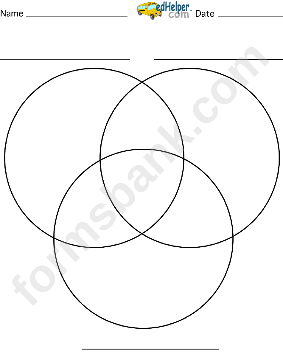 3Circle Venn Diagram Template printable pdf download