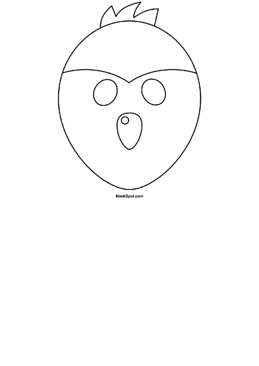 Bird Mask Template To Color Printable pdf