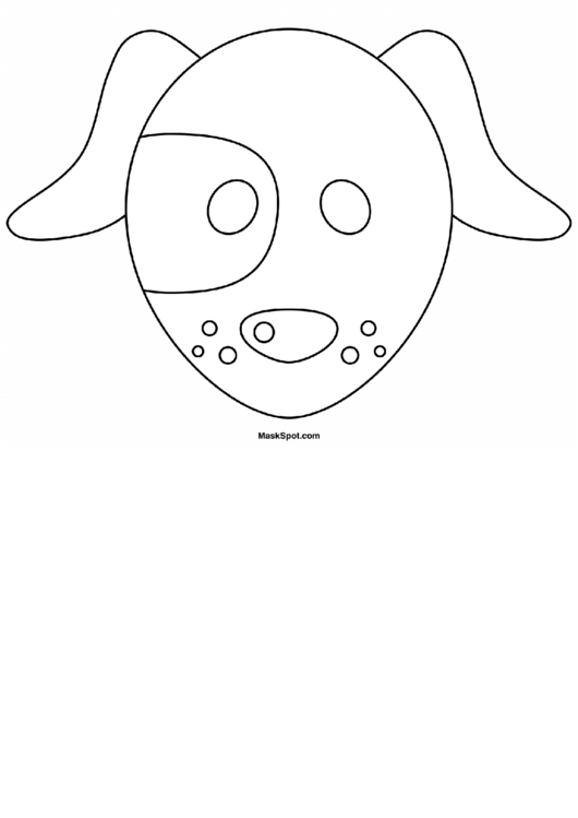 Dog Mask Template To Color Printable pdf