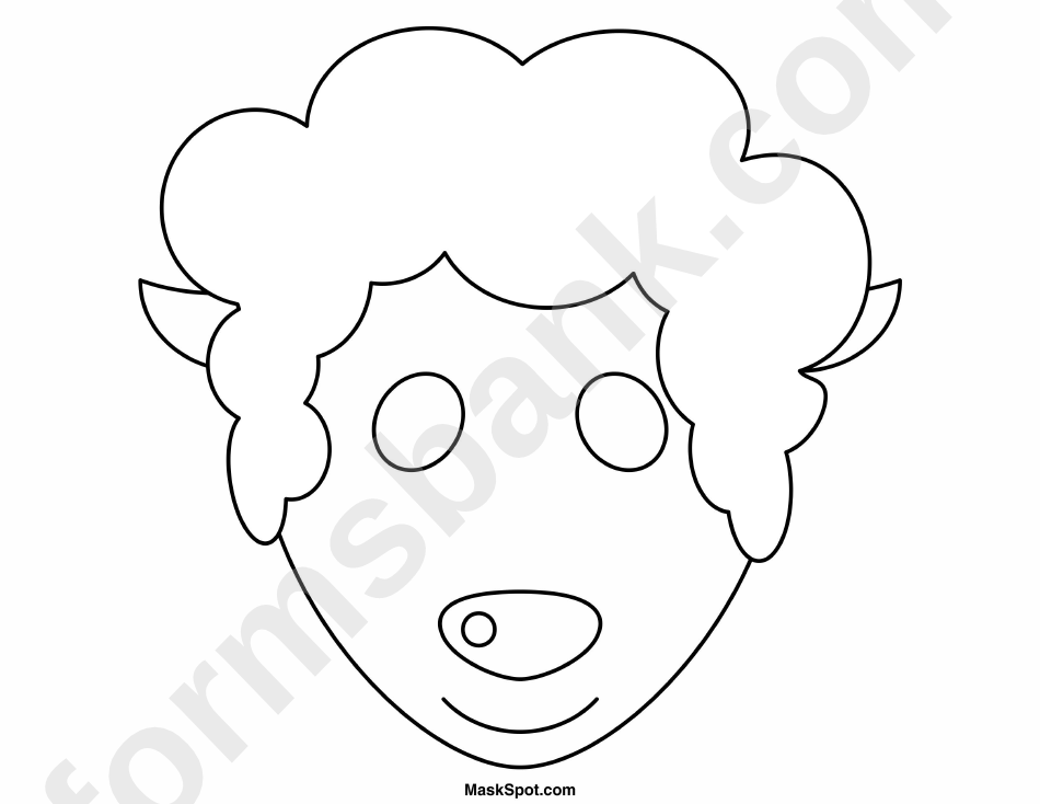 Sheep Mask Template To Color