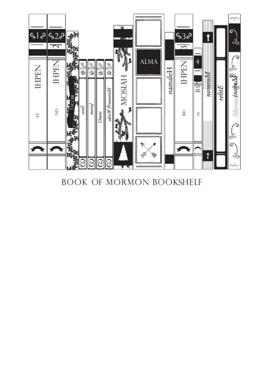 Old Testament Bookshelf Poster Template Printable pdf