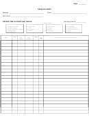 Case Log Sheet Printable pdf