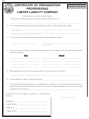 Form 252 - Certificate Of Organization Professional Limited Liability Company - 2010