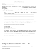 Affidavit Of Mailing Form