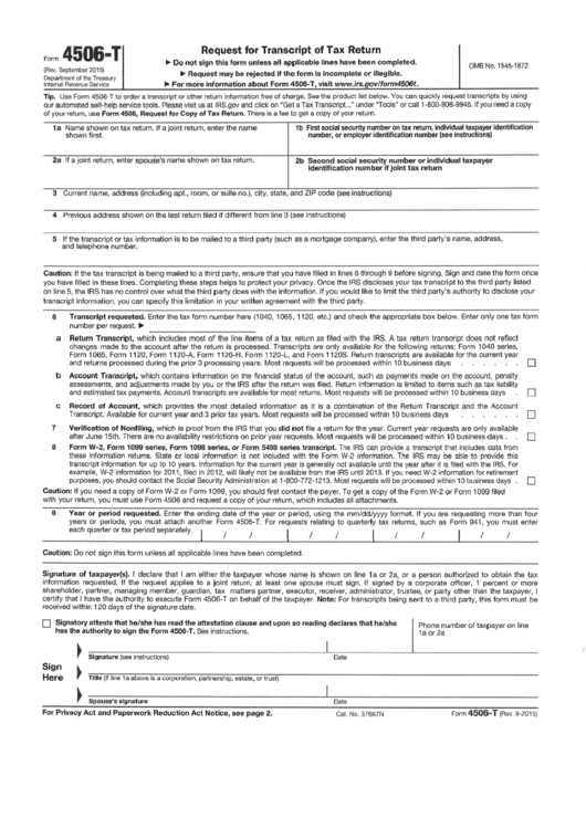 irs form 4506t