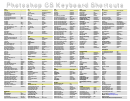 Photoshop Cs Keyboard Shortcuts Printable pdf