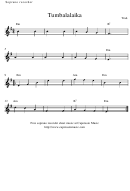 Tumbalalaika Soprano Recorder Sheet Music Printable pdf