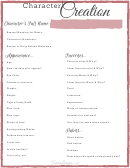 Character Creation Guide Printable pdf