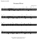 Swanee River Soprano Recorder Sheet Music Printable pdf