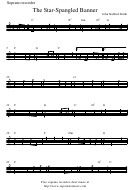 The Star-Spangled Banner Soprano Recorder Sheet Music Printable pdf