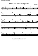 The Unfinished Symphony Soprano Recorder Sheet Music Printable pdf