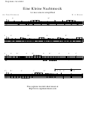 Eine Kleine Nachtmusik Soprano Recorder Sheet Music Printable pdf