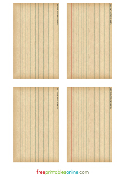 Vintage Lined Notebook Paper Printable pdf