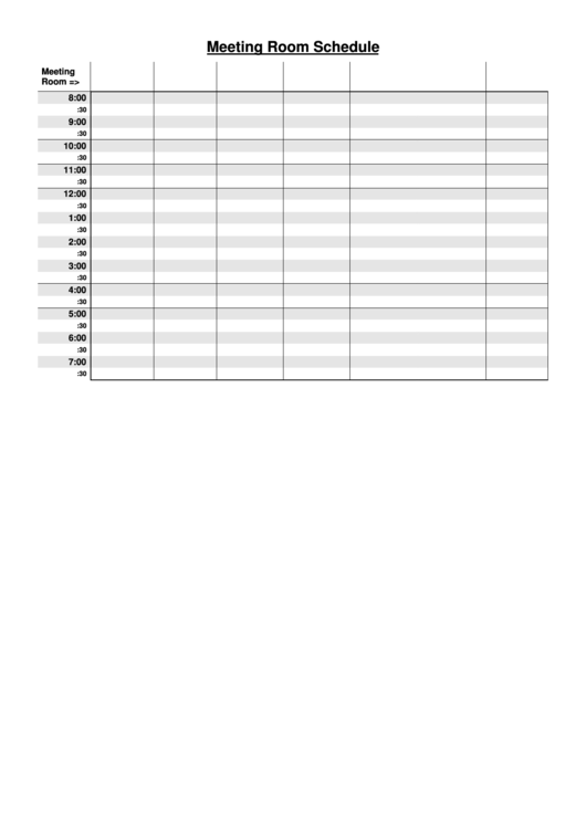 Meeting Room Schedule Template Printable pdf