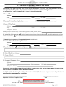 Fillable Claim For Funeral Benefits Only Printable pdf