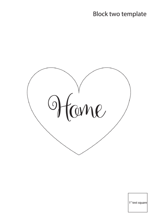 Home Heart Template - Cursive
