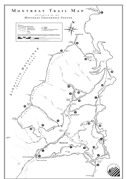 Montreal Trail Map Template Printable pdf