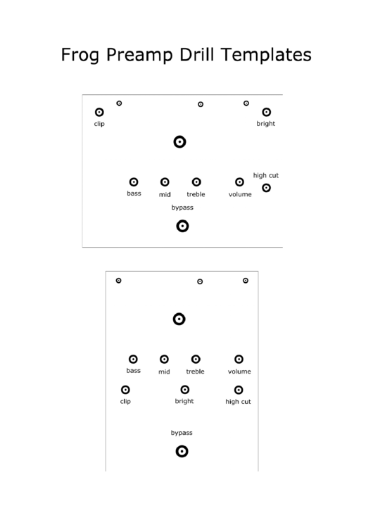 Frog Preamp Drill Templates Printable pdf