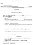 Annual Hunting Lease Form